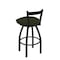 Holland Bar Stool Co 30" Low Back Swivel Bar Stool, Black Wrinkle, Canter Pine Seat 82130BW010 - alternate 2